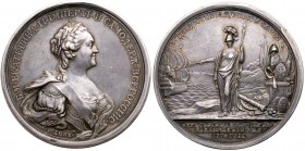 Medal. Silver. By S. Yudin. Peace with Turkey, 1774.

Medal. Silver. 59.62 gm. 52 mm. By S. Yudin. Peace with Turkey, 1774. Diakov 165.4 (R3), Sm 27...