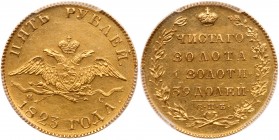 5 Roubles 1823 CПБ-ПC. GOLD.

5 Roubles 1823 CПБ-ПC. GOLD. Bit 22, Sev 392. PCGS Genuine, cleaned AU Detail. Once cleaned, Sharp details.

About u...