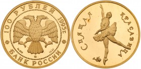 1995 Bolshoi Ballet four-coin Gold Proof Set. 10, 25, 50 and 100 Roubles. .999 GOLD. 

Y PS 14. Only 2,500 sets made. No case, nor Certificates.

...