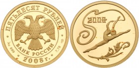 50 Roubles 2008. GOLD, .999. 7.78 gm. Summer Olympics in Beijing. 

Y1153.

Gem brilliant PROOF