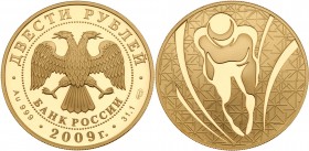 200 Roubles 2009. GOLD, .999. 31.1 gm. Luge.

Y 1211. Scarce low mintage of only 500 pcs.

Gem brilliant PROOF