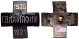 Commemorative Badge of General Wrangel’s Army in Gallipoli, 1920-1921. Rudichenko

p. 117, 1.8.9. White alloy, black enamel. Numbered inked “33” on ...