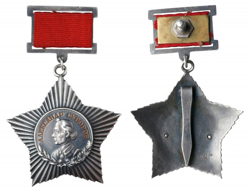 Documented Order of Suvorov 3rd Class. Type 1. Award # 804.

Early first type ...