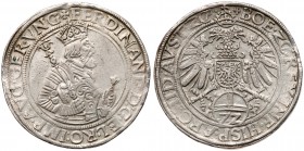 Austria
Ferdinand I (1521-1564). Silver Taler of 72 Kreuzer, undated. Hall mint. Crowned armored half-figure right, scepter over shoulder, hand on hi...