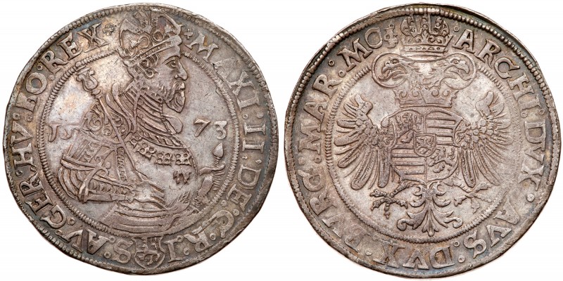 Austria
Maximilian II (1564-1576). Silver Taler, 1573. Joachimstal mint. Crowne...