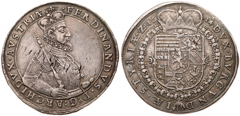 Austria
Archduke Ferdinand II (1590-1619). Silver Taler, 1614. Graz mint. Crown...