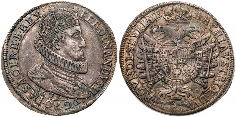 Austria
Ferdinand II (1619-1637). Silver Taler, 1621. Graz mint. Crowned bust i...