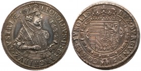 Austria
Archduke Leopold V (1619-1632). Taler, 1632. Hall mint. Crowned, armored half-figure right, scepter over shoulder, holding hilt, date before....