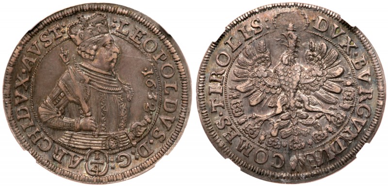 Austria
Archduke Leopold V (1619-1632). Silver &frac14; Taler, 1632. Hall mint....