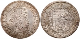 Austria
Leopold I (1657-1705). Silver Taler, 1691. Hall mint. Laureate armored bust right, with laurel wreath border. Rev. Crowned arms with Tyrolian...