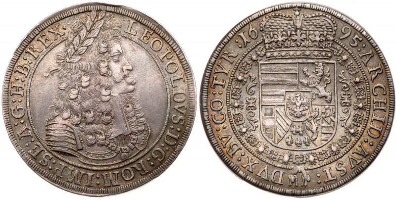 Austria
Leopold I (1657-1705). Silver Taler, 1695. Hall mint. Armored bust righ...
