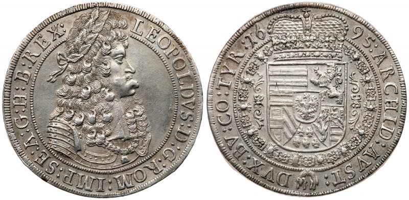 Austria
Leopold I (1657-1705). Silver Taler, 1695 IAK. Hall mint. Laureate, per...