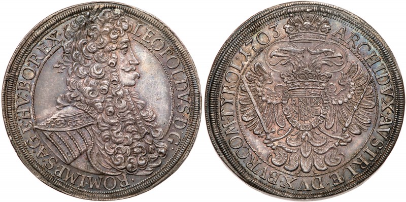 Austria
Leopold I (1657-1705). Silver Taler, 1703. Vienna mint. Large bust of k...