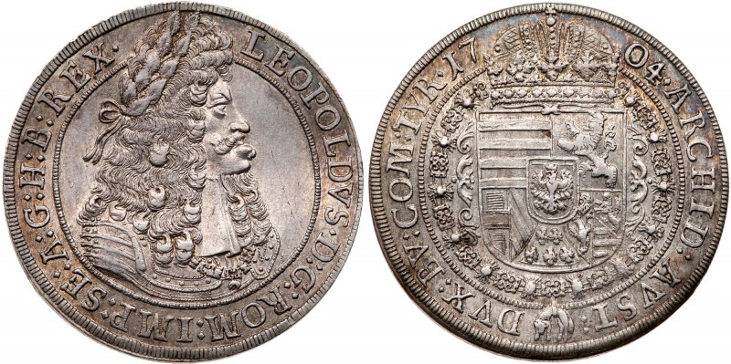 Austria
Leopold I (1657-1705). Silver Taler,1704/3. Hall mint. Laureate head ri...