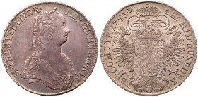 Austria
Maria Theresia (1740-1780). Silver Taler, 1753. Hall mint. Bust in decorated gown right. Rev. Crowned double headed eagle with arms (Dav 1120...