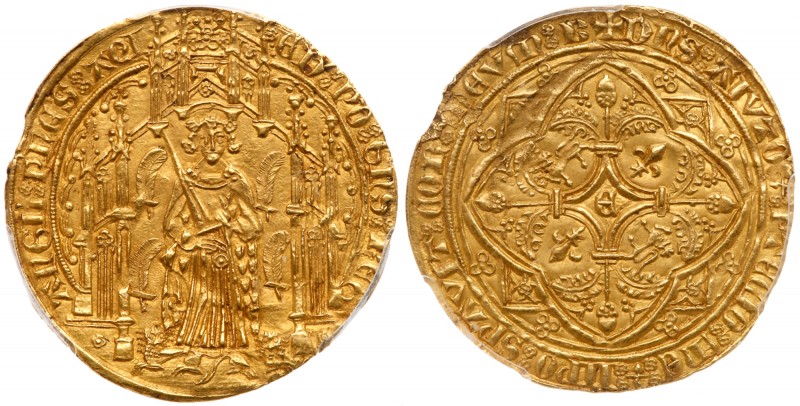 Anglo-Gallic (France)
Edward the Black Prince (1362-72), Gold Noble Guyennois &...