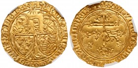 Anglo-Gallic (France)
Henry VI, King of England and France (1422-53), Gold Salut d'Or. St L&ocirc; Mint, second issue from 6th September 1423, standi...