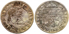 Brandenburg (German State)
Brandenburg, Friedrich Wilhelm, 1640-1688. Silver 1/3 Thaler, 1667 IL. Berlin mint, Jobst Liebmann, warden. Draped bust ri...