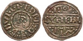 Great Britain
Kings of Mercia, Burgred (852-874), Penny. Phase II b, moneyer Cunehelm. Diademed bust right. Rev. Legend in three lines, weight 1.24g ...