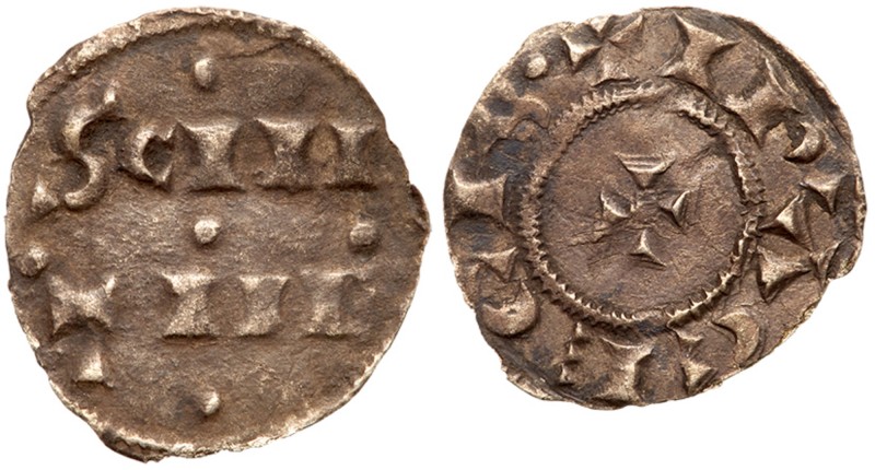 Great Britain
Vikings of York, St. Peter coinage (c.905-915), Halfpenny. Two-li...