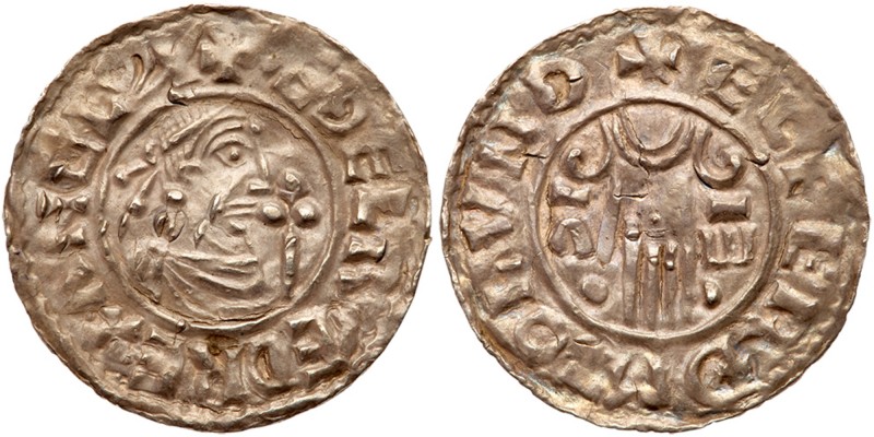 Great Britain
Late Anglo-Saxon. Aethelred II (978-1016), Silver Penny. Second h...