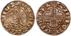 Great Britain
Late Anglo-Saxon. Cnut (1016-35), Silver Penny. Quatrefoil type (c.1017-23). Crowned bust left in quatrefoil, Rev. long voided cross ov...