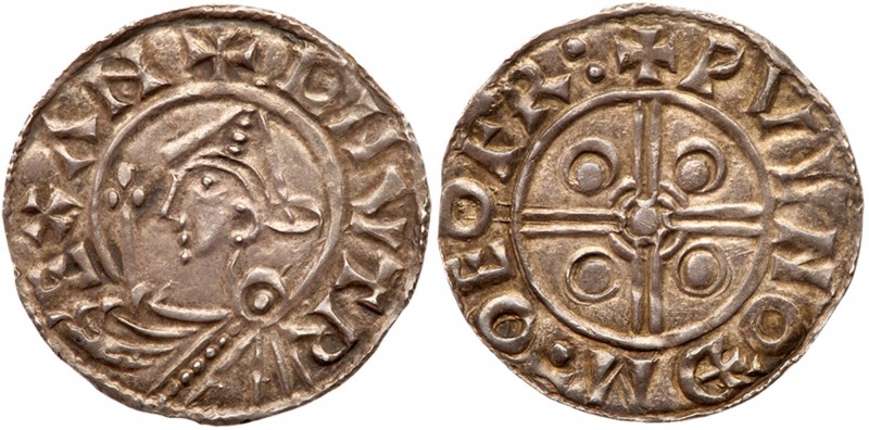 Great Britain
Late Anglo-Saxon. Cnut (1016-35), Silver Penny. Pointed Helmet ty...