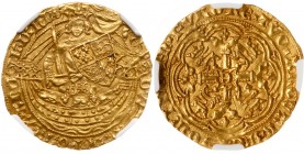 Great Britain
Edward III (1327-77), Gold Half-Noble of three shillings and four pence. Tower Mint London, Fourth Coinage, Transitional Treaty Period ...
