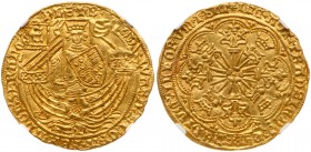 Great Britain
Edward IV, first reign (1461-70), Gold "Rose" Ryal of ten shillings, light coinage (1465-70). Norwich Mint, King standing in ship holdi...