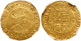 Great Britain
James I (1603-25), Gold Double Crown, second Coinage (1604-19). Fifth crowned bust right within beaded circles and legend, initial mark...