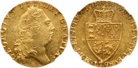Great Britain
George III (1760-1820), Gold Guinea, 1798. Fifth laureate head right, GEORGIVS .III. DEI.GRATIA, rev. spade shaped crowned quartered sh...