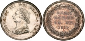 Great Britain
George III (1760-1820), Silver Pattern Bank of England Dollar, 1811. Engraved by John Phillp, small laureate and draped bust left, six ...