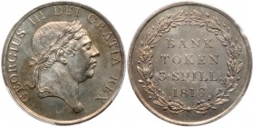 Great Britain
George III (1760-1820), Silver Bank Token of Three Shillings, 1816. Second laureate head right, Latin legend GEORGIUS III DEI GRATIA RE...