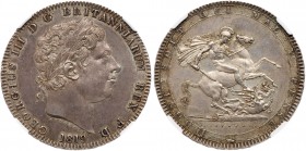 Great Britain
George III (1760-1820), Silver Crown, 1819 LIX. Laureate head right, PISTRUCCI below truncation, date below, Latin legend and toothed b...