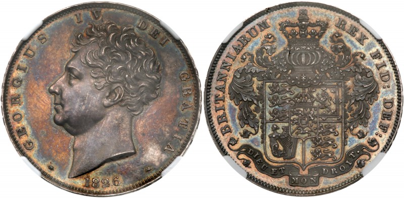 Great Britain
George IV (1820-30), Silver Proof Crown, 1826. Bare head left, da...