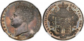 Great Britain
George IV (1820-30), Silver Proof Crown, 1826. Bare head left, date below, Latin legend and toothed border surrounding, GEORGIUS IV DEI...