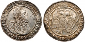 Hungary
Rudolf II (1576-1612). Silver Taler, 1591 KB, K&ouml;rm&ouml;czb&aacute;nya/ Kremnitz. Bare-headed, cuirassed bust right wearing ruff. Rev. C...