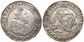 Hungary
Rudolf II (1576-1612). Silver Taler/Tall&eacute;r, 1593 KB, K&ouml;rm&ouml;cb&aacute;nya/Kremnitz. Draped, armored bust right wearing ruff, f...