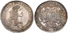 Hungary
Leopold I (1657-1705). Silver Taler, 1668-KB. Kremnitz mint. Laureate bust right with date below shoulder. Rev. Crowned double headed eagle (...