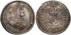 Hungary
Leopold I (1657-1705). Silver Taler, 1691-KB. Kremnitz mint. Large laureate bust divides legend, armored arms in 3 rows. Rev. Crowned double ...