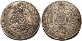 Hungary
Leopold I (1657-1705). Silver Taler, 1693-KB. Kremnitz mint. Laureate bust right, lion head on shoulder. Rev. Crowned double headed eagle (Da...