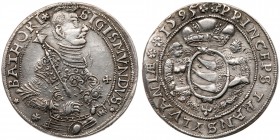 Transylvania (Hungary)
Sigmund Bathori (1581-1602). Silver Taler/Tall&eacute;r, 1595. Armored half-figure right, scepter over shoulder, hand on hilt,...