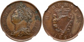 Ireland
George IV (1820-30), Copper Proof Halfpenny, 1822. Laureate and draped bust left, legend and toothed border surrounding, GEORGIUS IV D: G: RE...