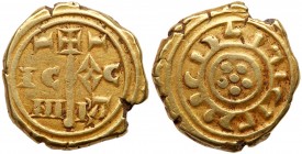 Messina (Italian State)
Messina. Frederico II of Hohenstaufen (1197-1250). Gold Tari, undated. Cross with Latin inscription, Rev. Five globes, weight...
