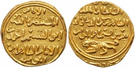 Medieval Islamic
Bahri Mamluk, al-Zahir Baybars I, AH 658-676/ CE 1260-1277, Gold Dinar (6.87g). Mint and date off flan, citing the 'Abbasid caliph i...