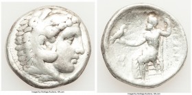 MACEDONIAN KINGDOM. Alexander III the Great (336-323 BC). AR tetradrachm (25mm, 16.99 gm, 11h). VG. Lifetime issue of Amphipolis, ca. 336-323 BC. Head...