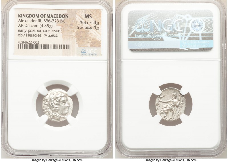 MACEDONIAN KINGDOM. Alexander III the Great (336-323 BC). AR drachm (18mm, 4.35 ...