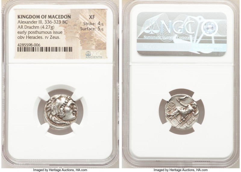 MACEDONIAN KINGDOM. Alexander III the Great (336-323 BC). AR drachm (19mm, 4.27 ...