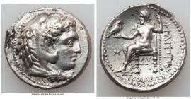MACEDONIAN KINGDOM. Philip III Arrhidaeus (323-317 BC). AR tetradrachm (28mm, 16.95 gm, 2h). About XF, scuff, edge chips. Lifetime issue of Babylon, c...