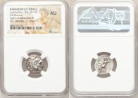 THRACIAN KINGDOM. Lysimachus (305-281 BC). AR drachm (17mm, 12h). NGC AU. Lifetime issue of 'Colophon' in the types of Alexander III of Macedon, ca. 3...